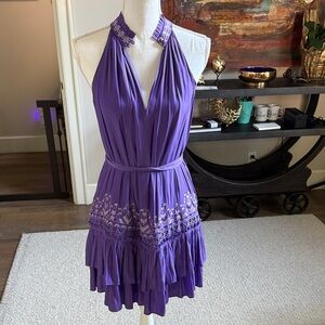 Ramy Brook Violet Halter Mini Dress